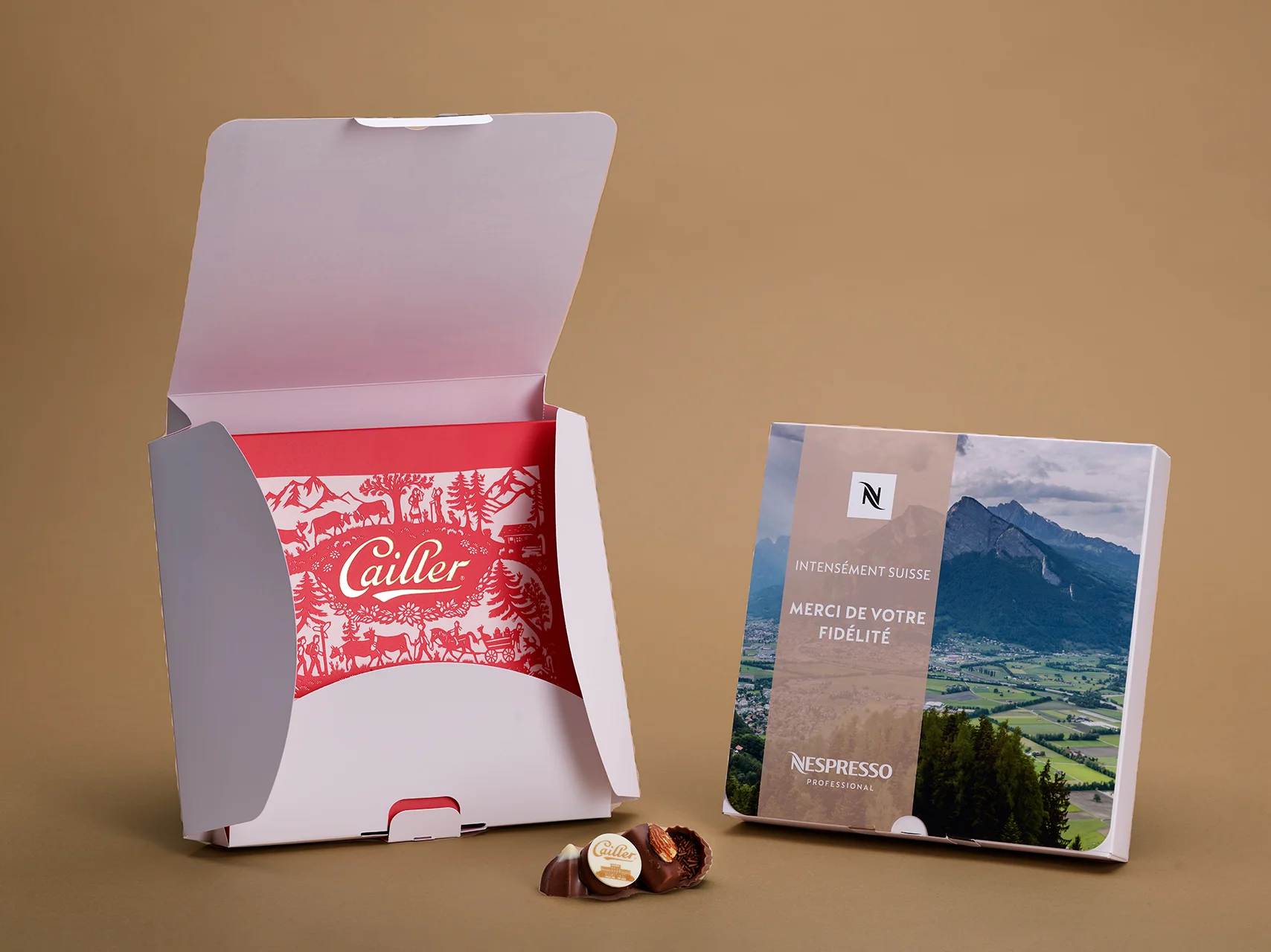 Personalisation of your Cailler box of pralines