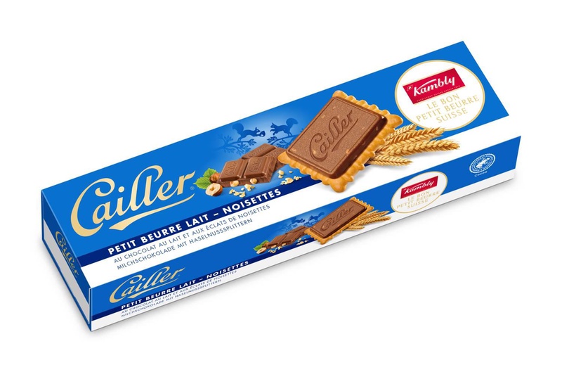 Cailler Petit Beurre with milk chocolate and hazelnuts 125g