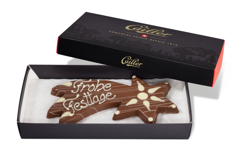 Etoile filante en chocolat au lait - Frohe Festtage 100g