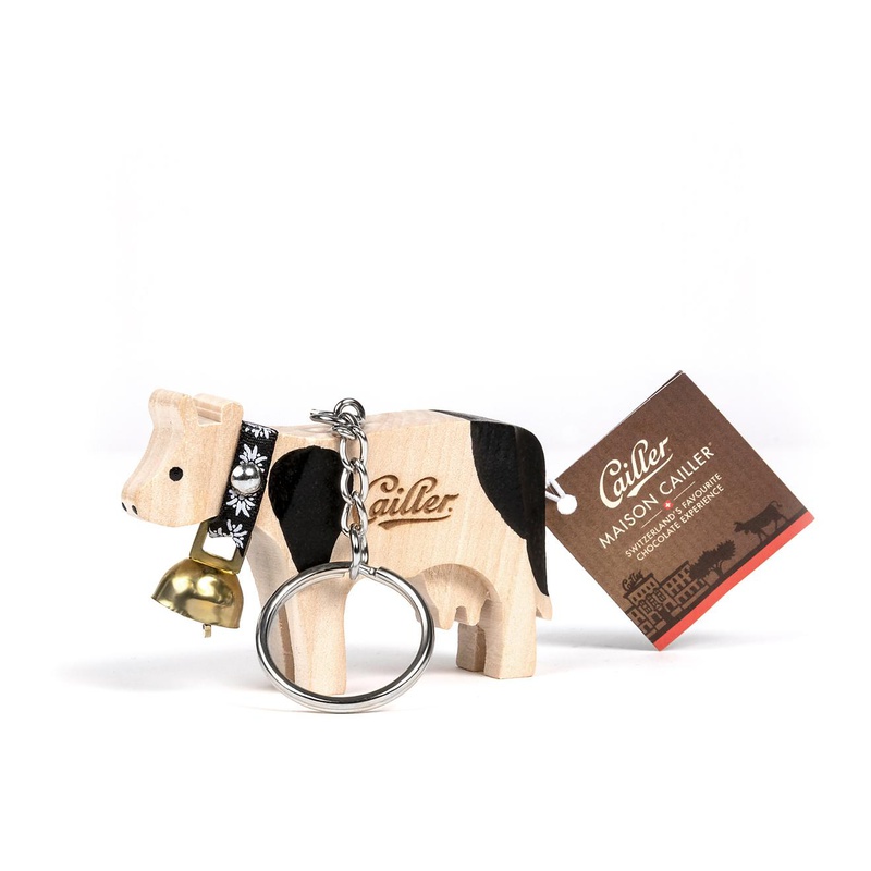 Cailler Key ring with wooden cow